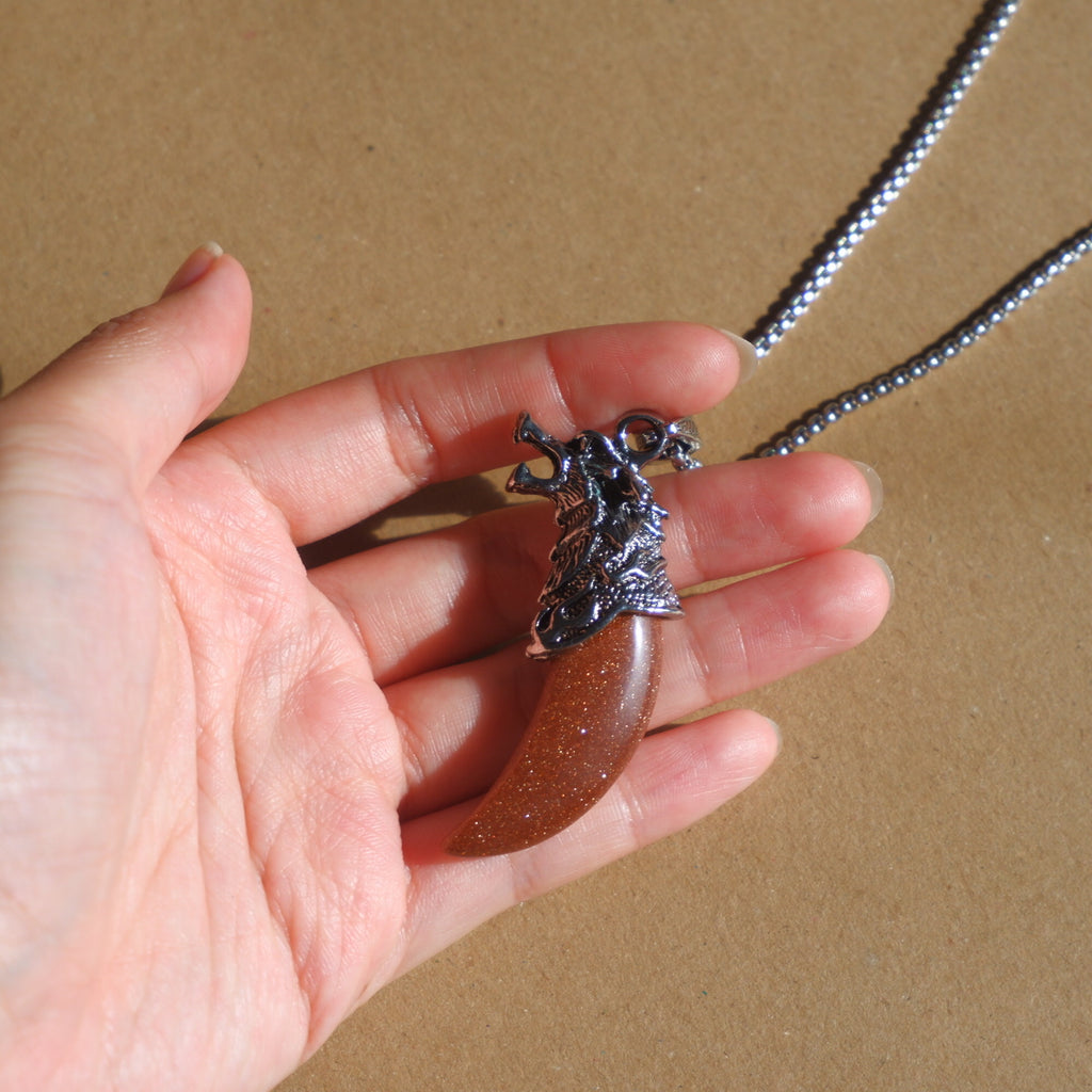 Large Pendant Titanium Necklace