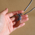 Large Pendant Titanium Necklace