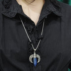 Large Pendant Titanium Necklace