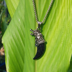 Large Pendant Titanium Necklace