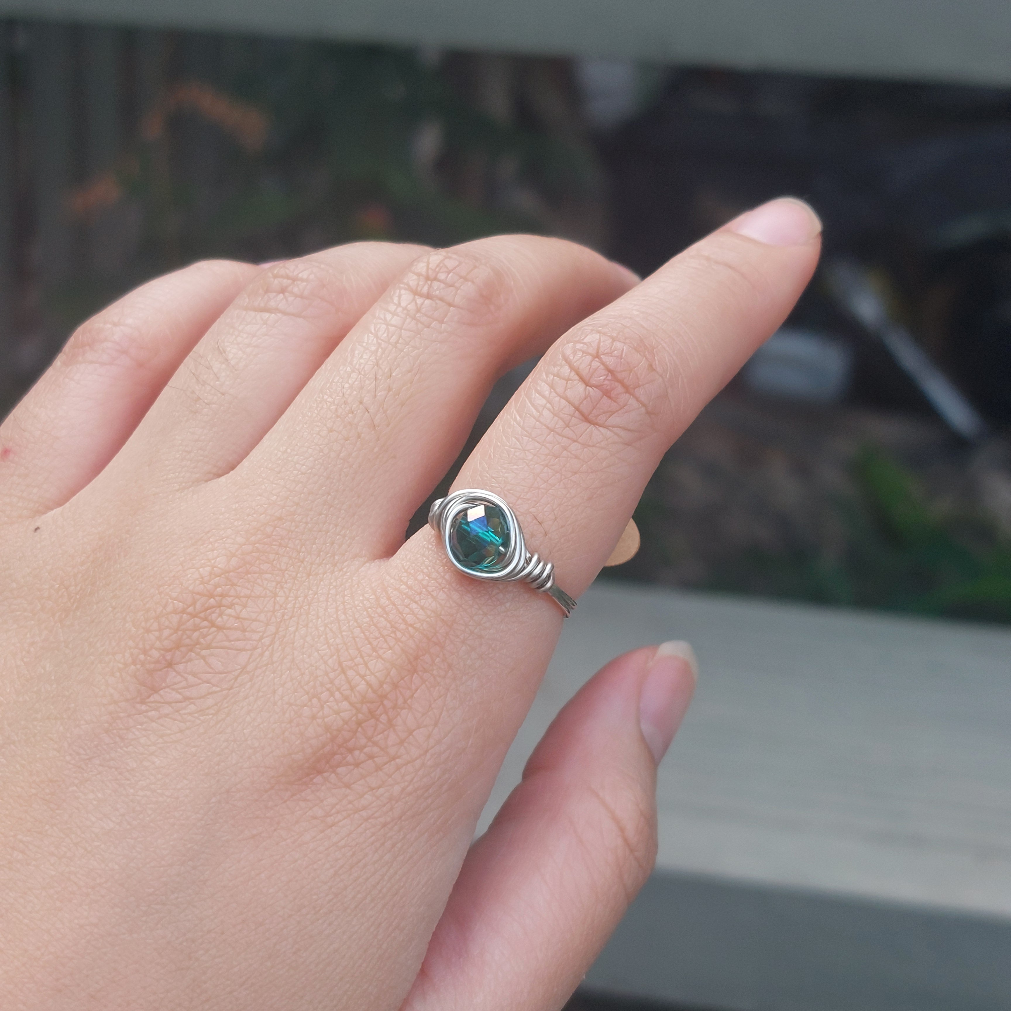 Simple Bead Wire Rings SR001