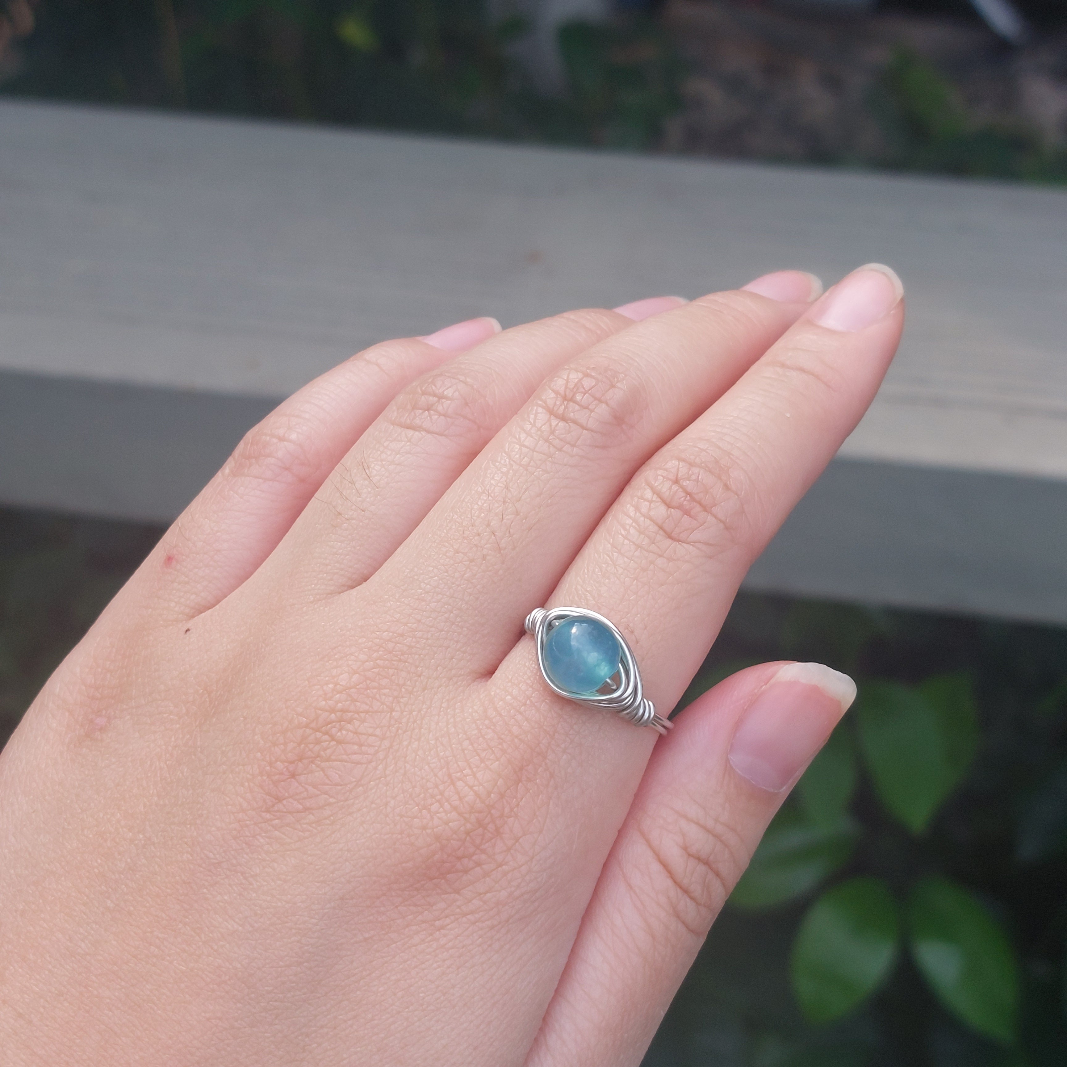 Simple Bead Wire Rings SR024