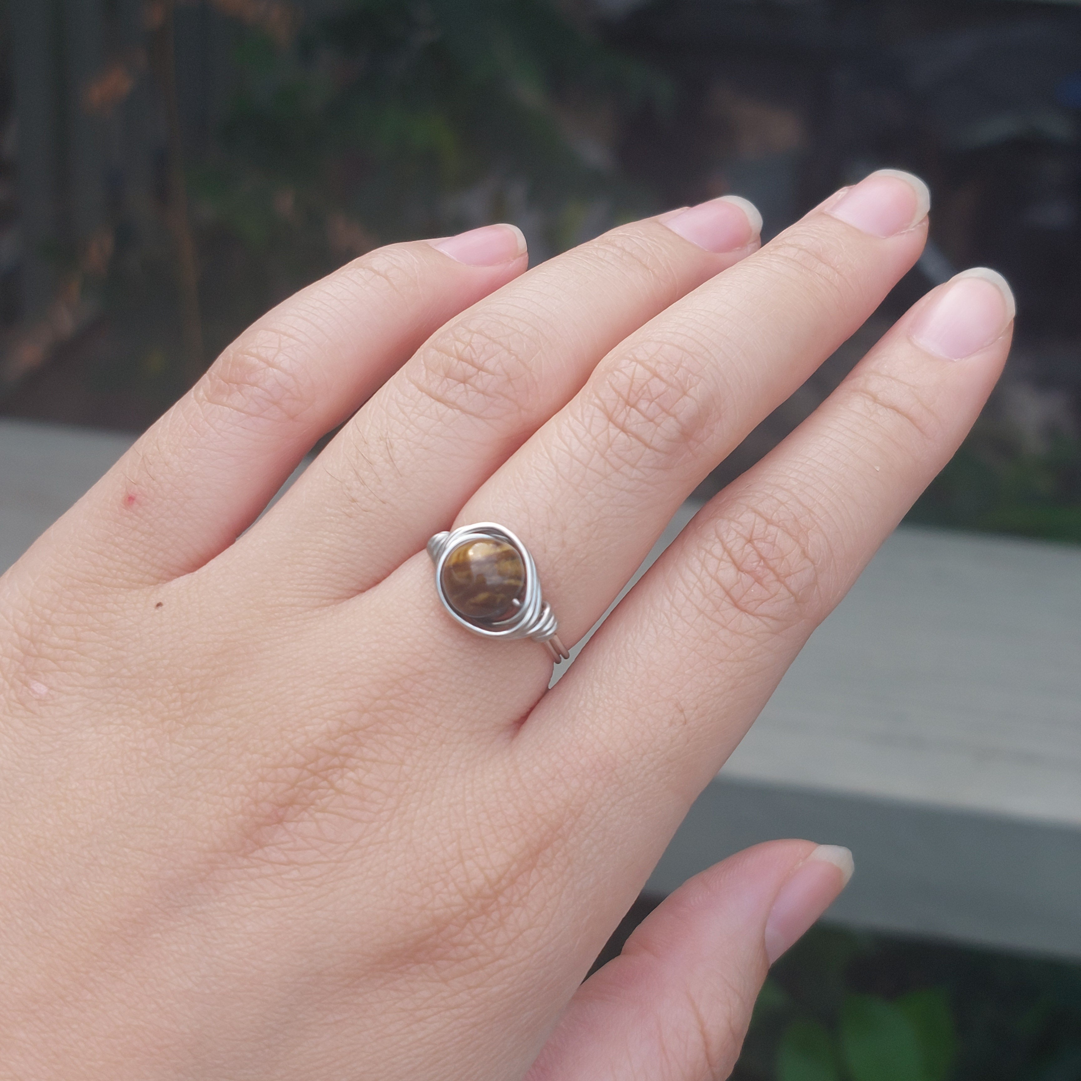 Simple Bead Wire Rings SR005