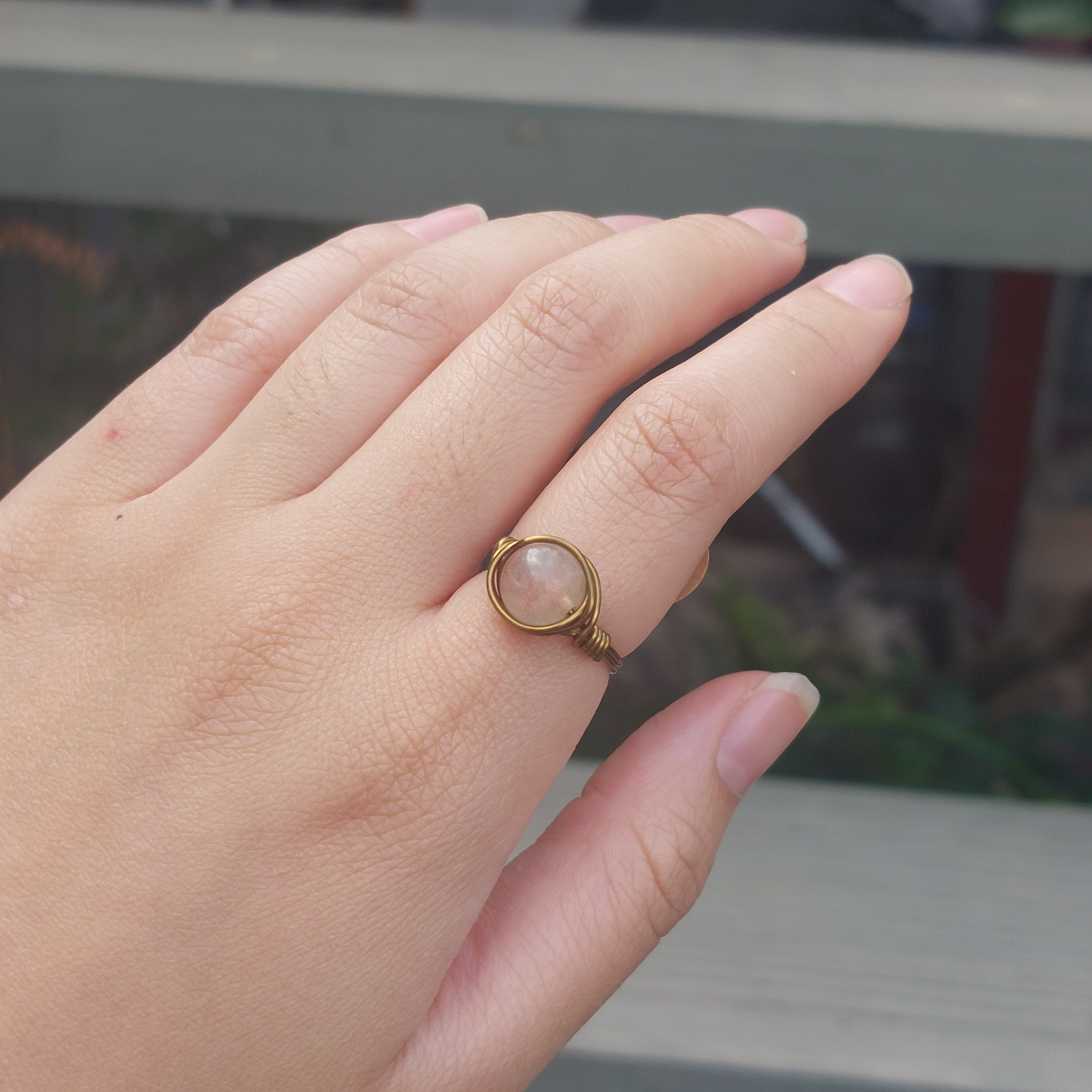 Simple Bead Wire Rings SR006