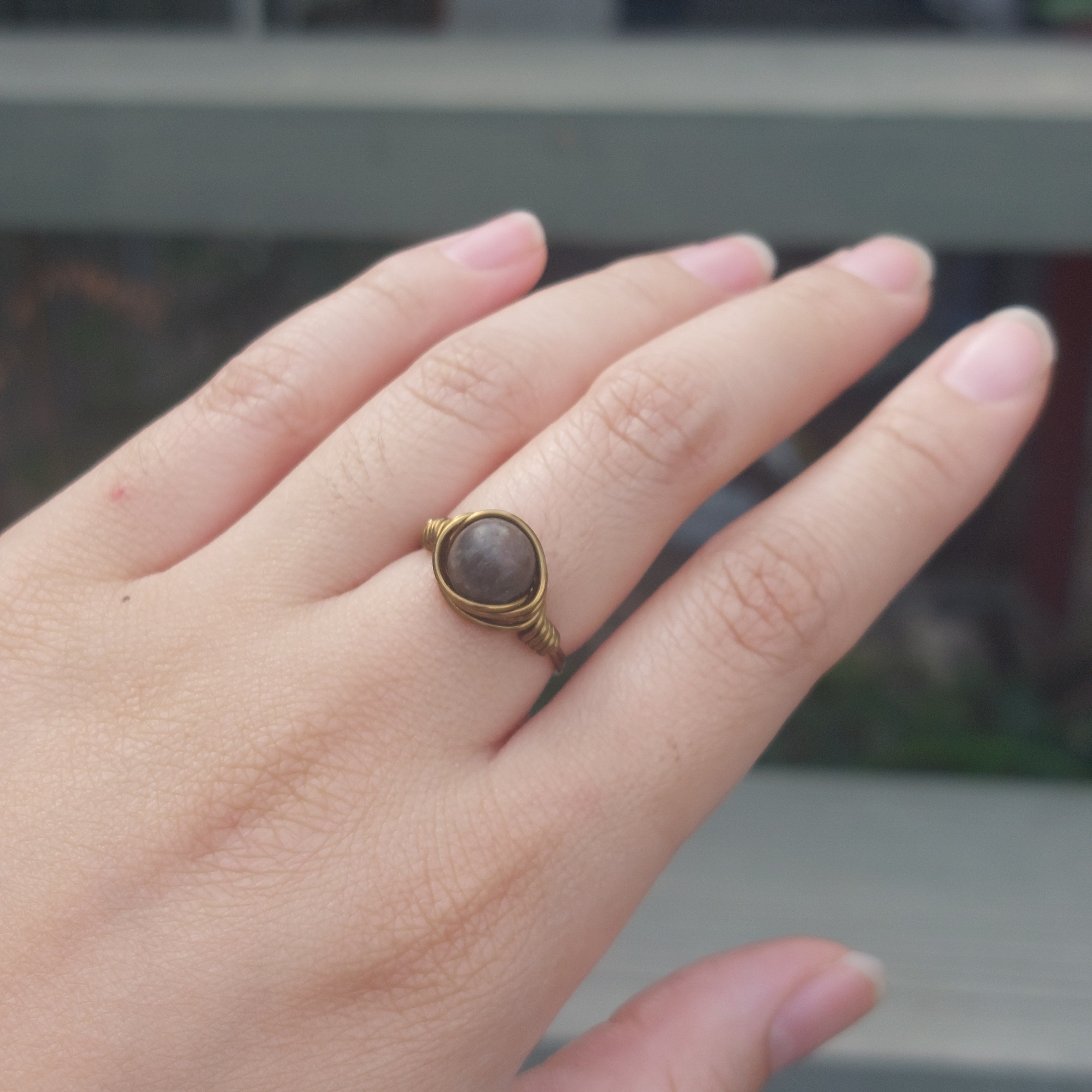 Simple Bead Wire Rings SR009