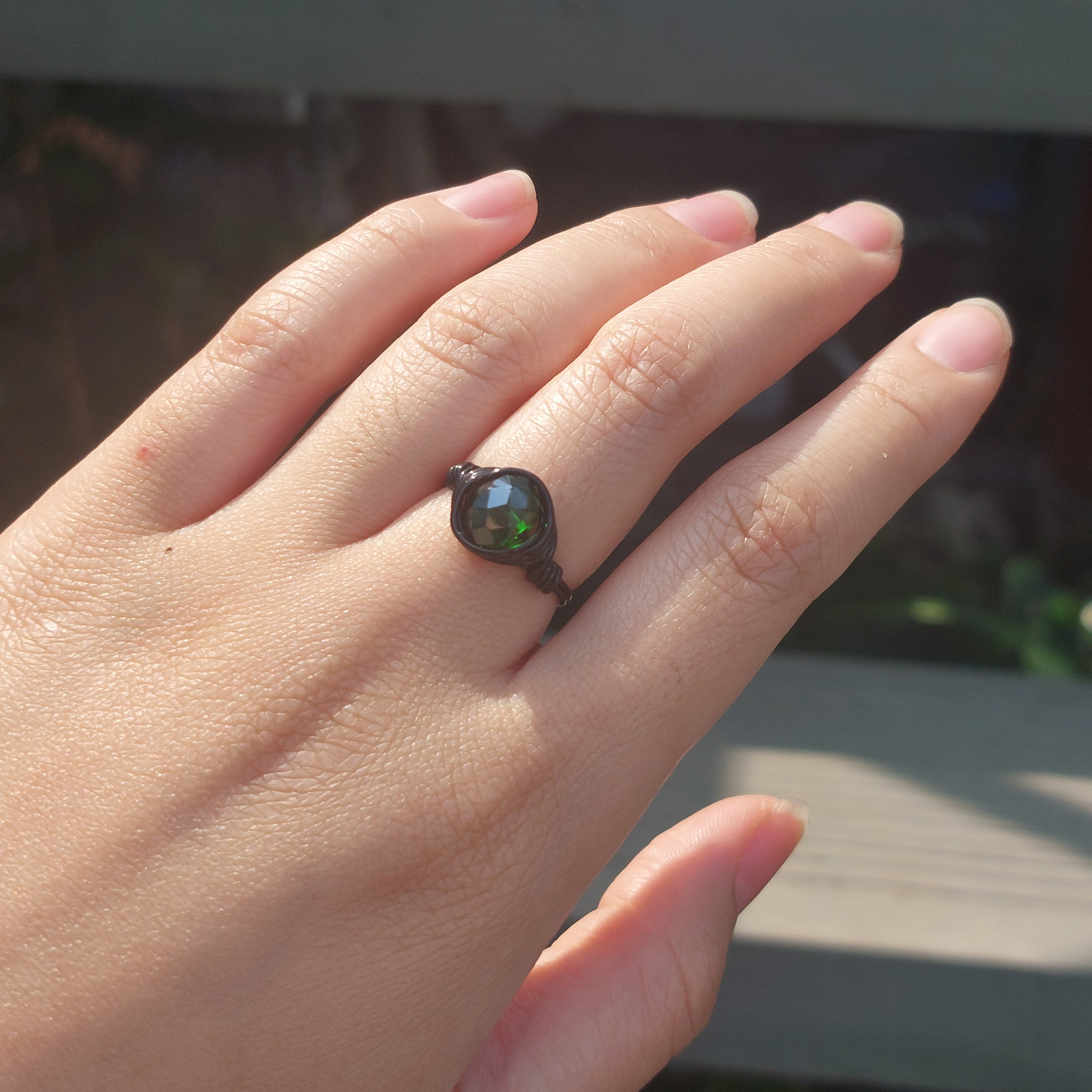 Simple Bead Wire Rings SR010