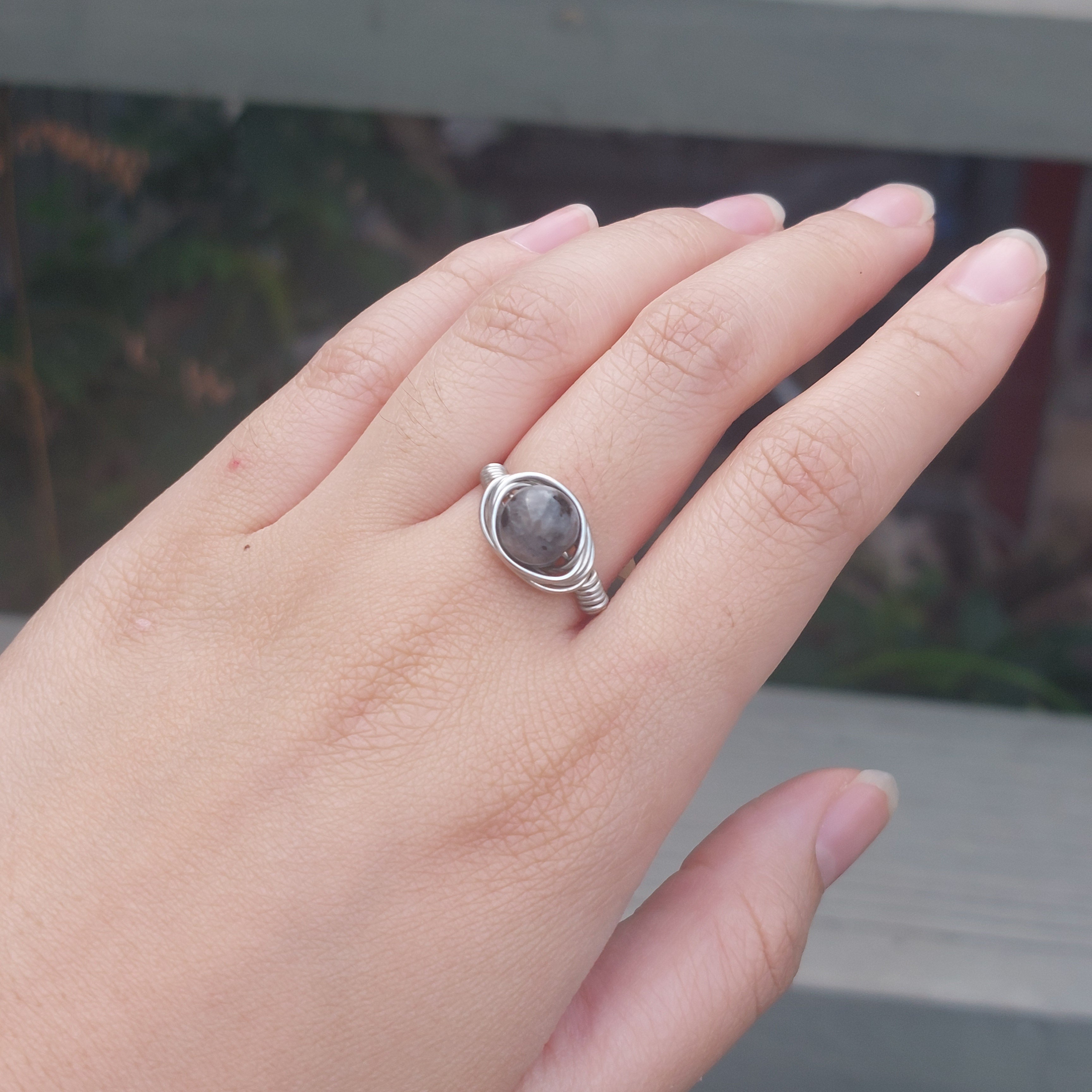 Simple Bead Wire Rings SR012