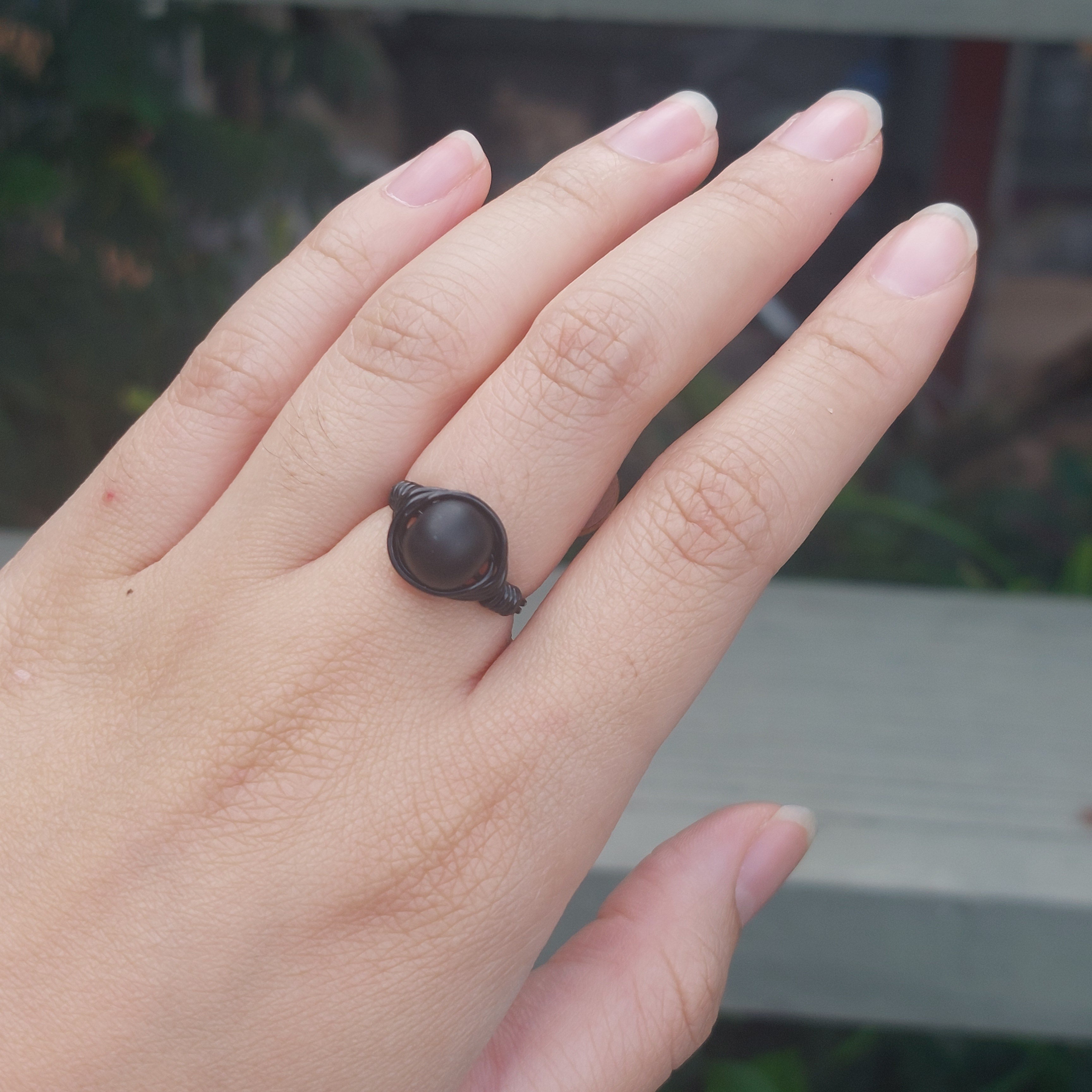 Simple Bead Wire Rings SR016