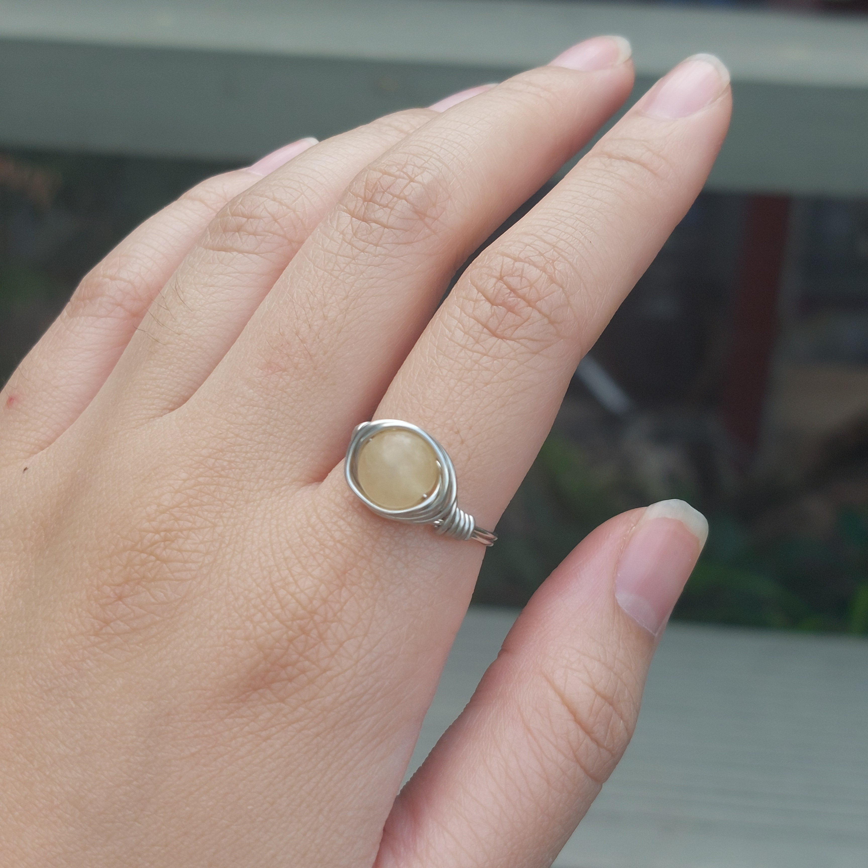 Simple Bead Wire Rings SR019