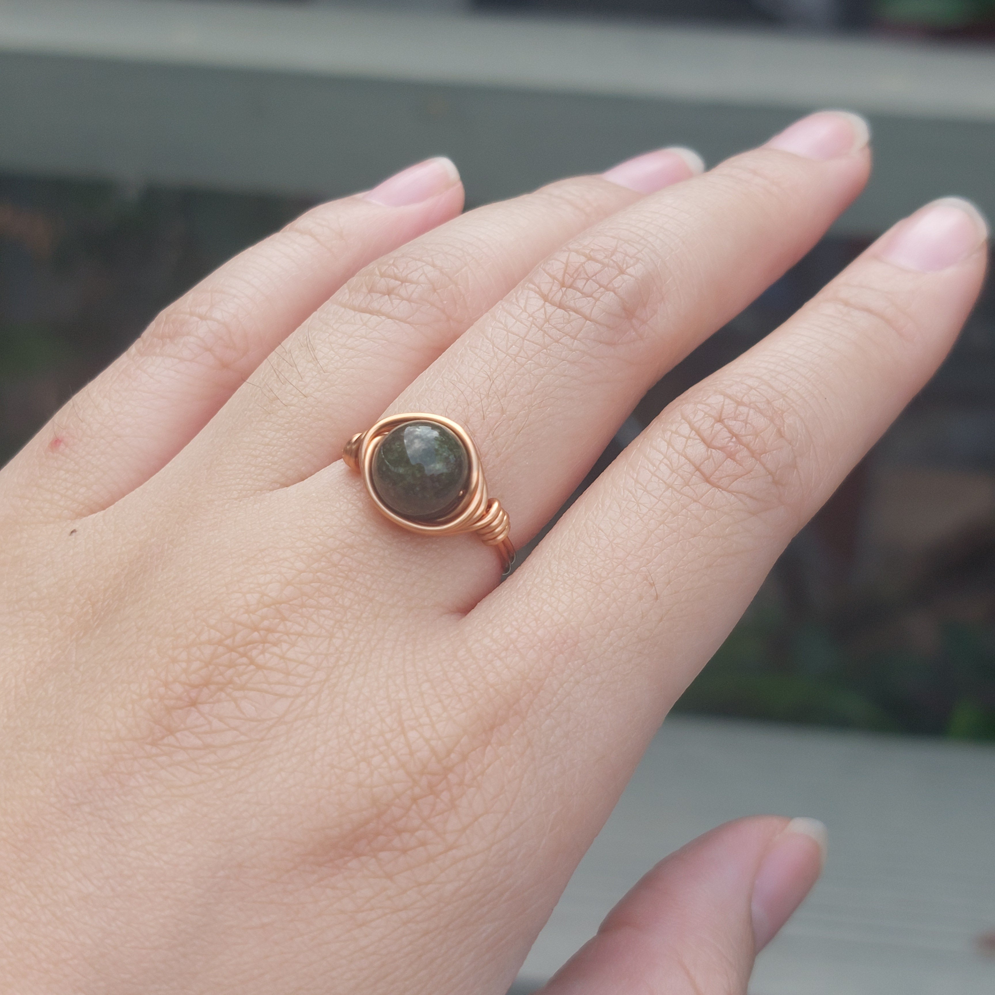 Simple Bead Wire Rings SR020