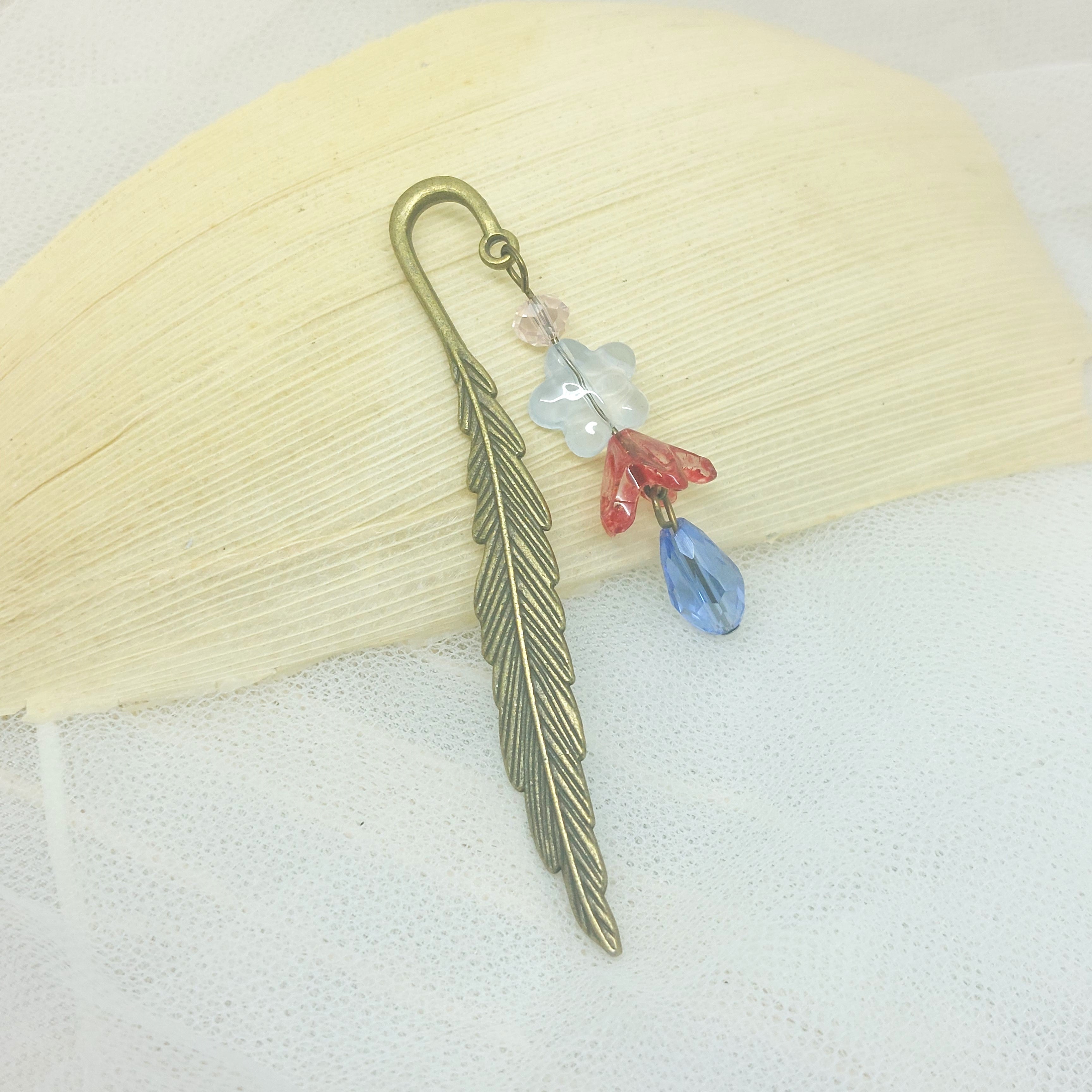 Metal Bookmark Feather