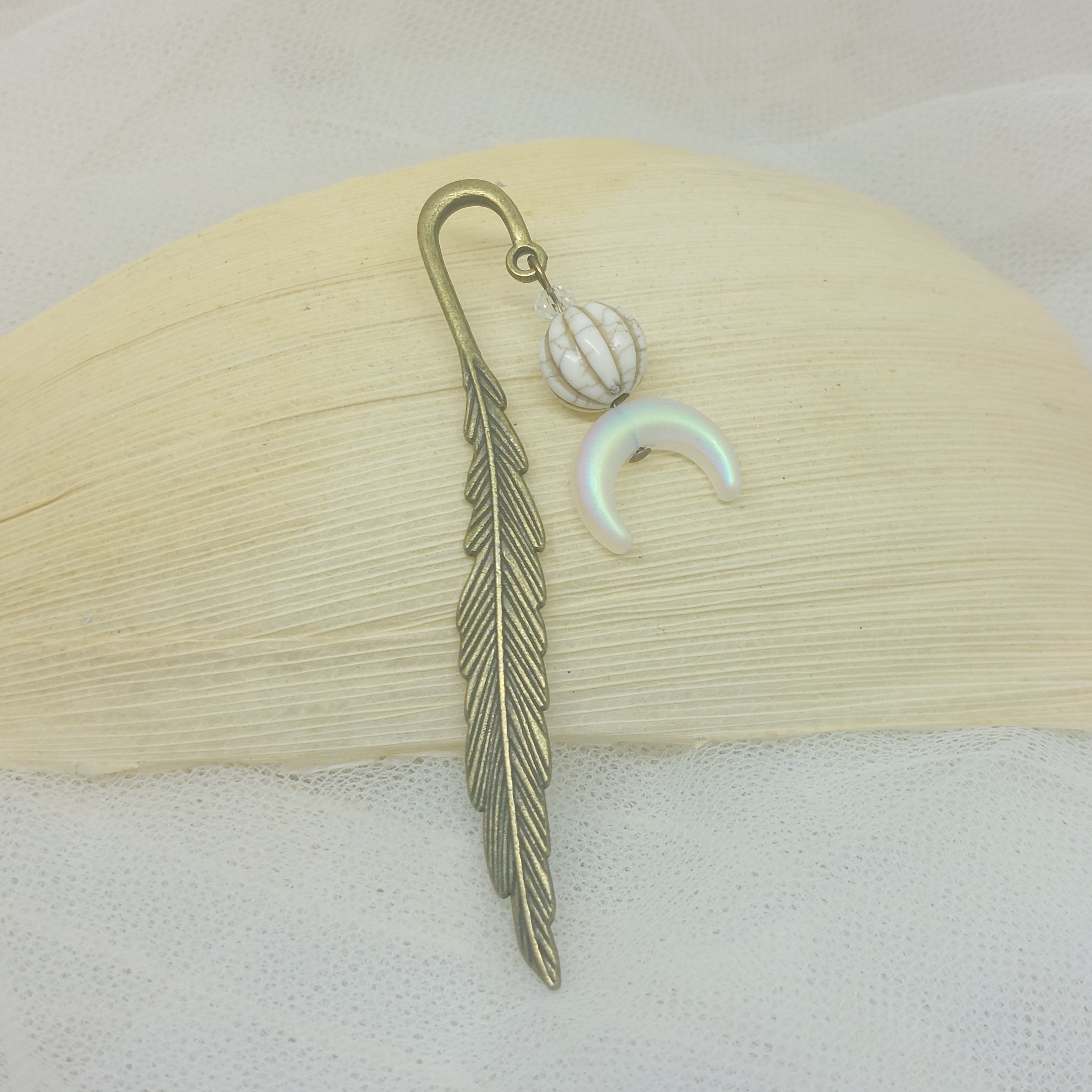Metal Bookmark Feather