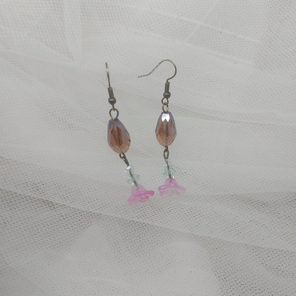 Floral Glass Drop Earrings 01/02/03/04/05