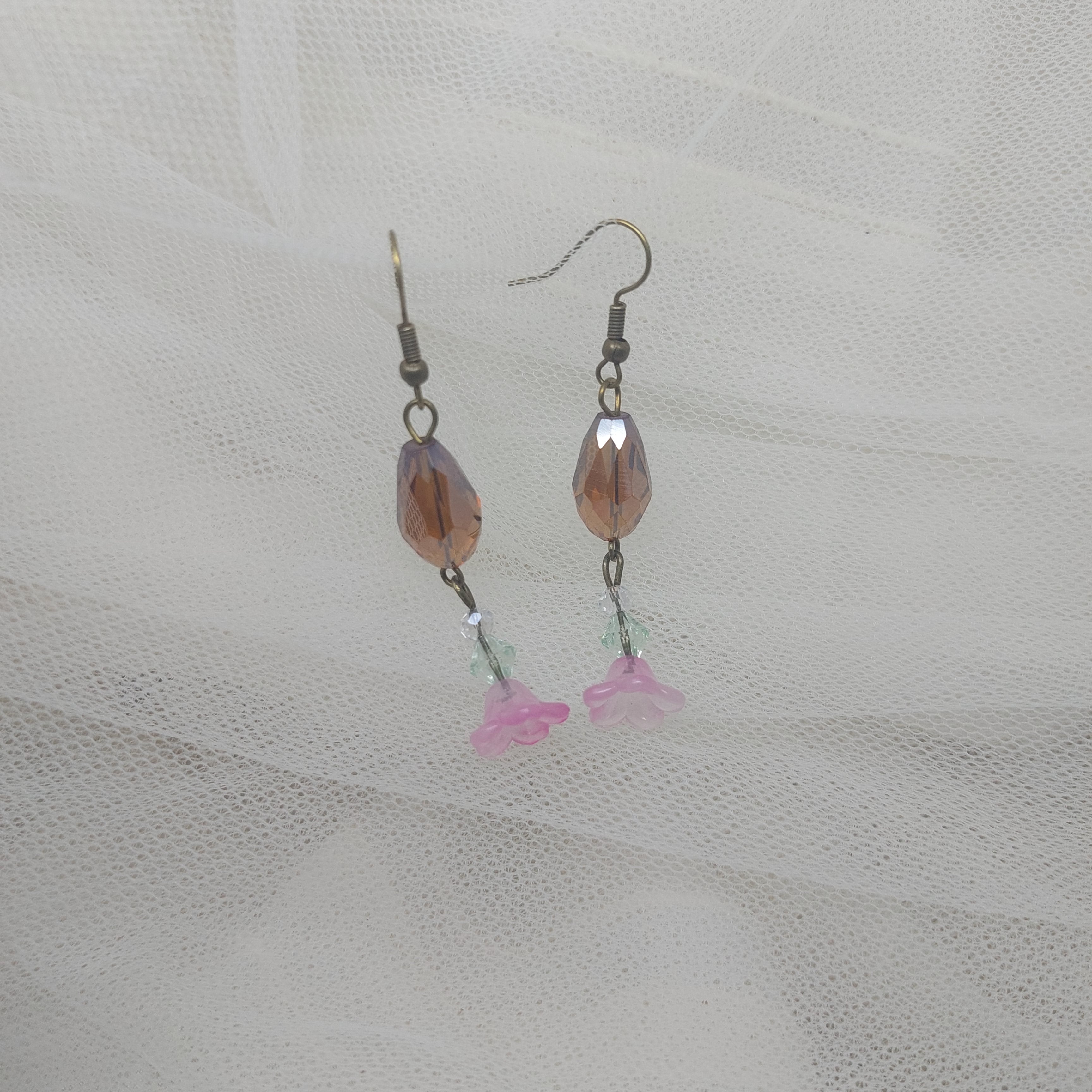 Floral Glass Drop Earrings 01/02/03/04/05