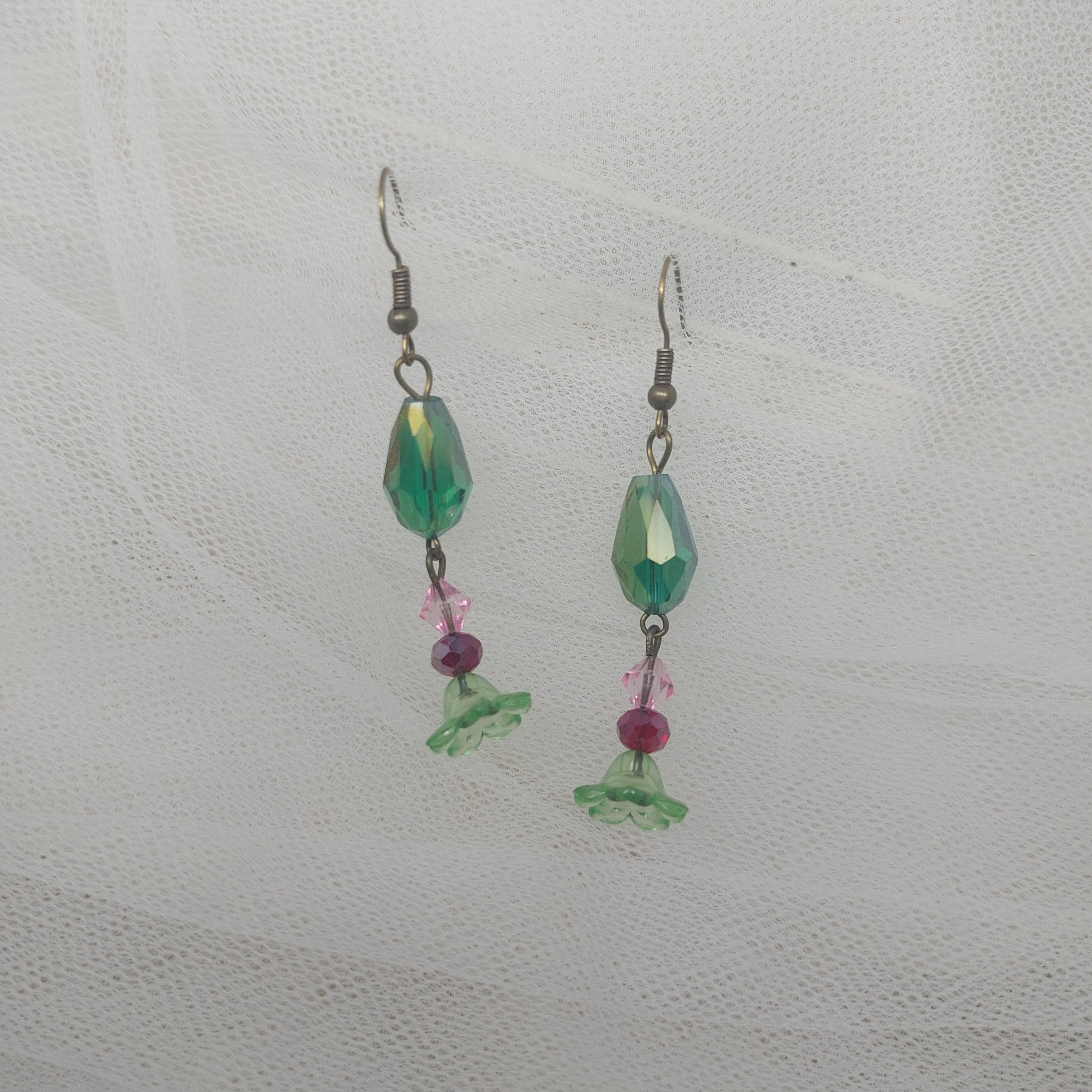 Floral Glass Drop Earrings 01/02/03/04/05