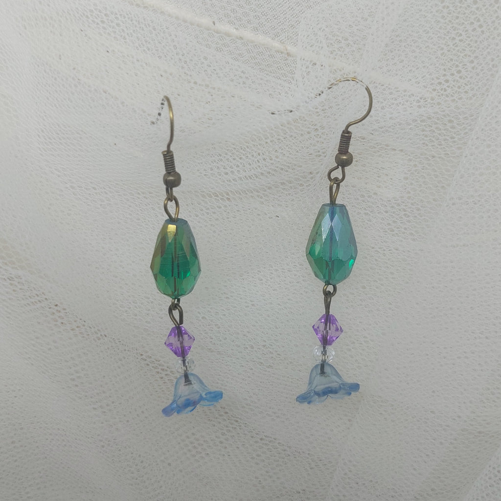Floral Glass Drop Earrings 01/02/03/04/05