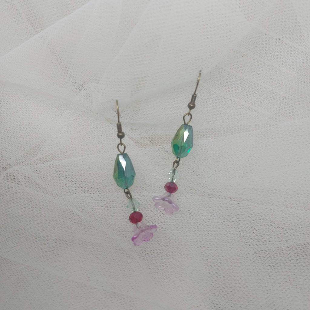 Floral Glass Drop Earrings 01/02/03/04/05