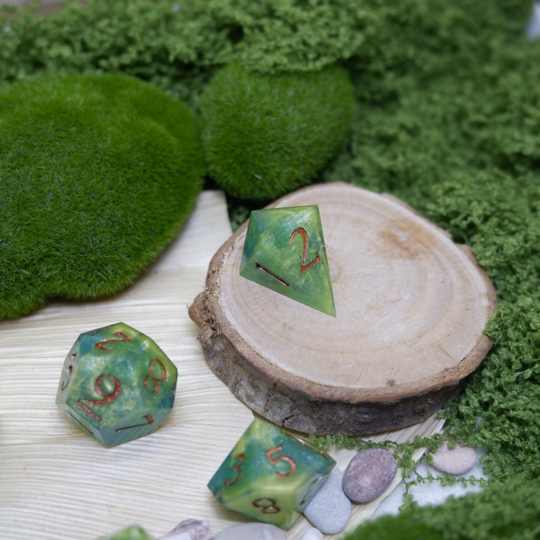 Radiant Grove Artisan Dice Set