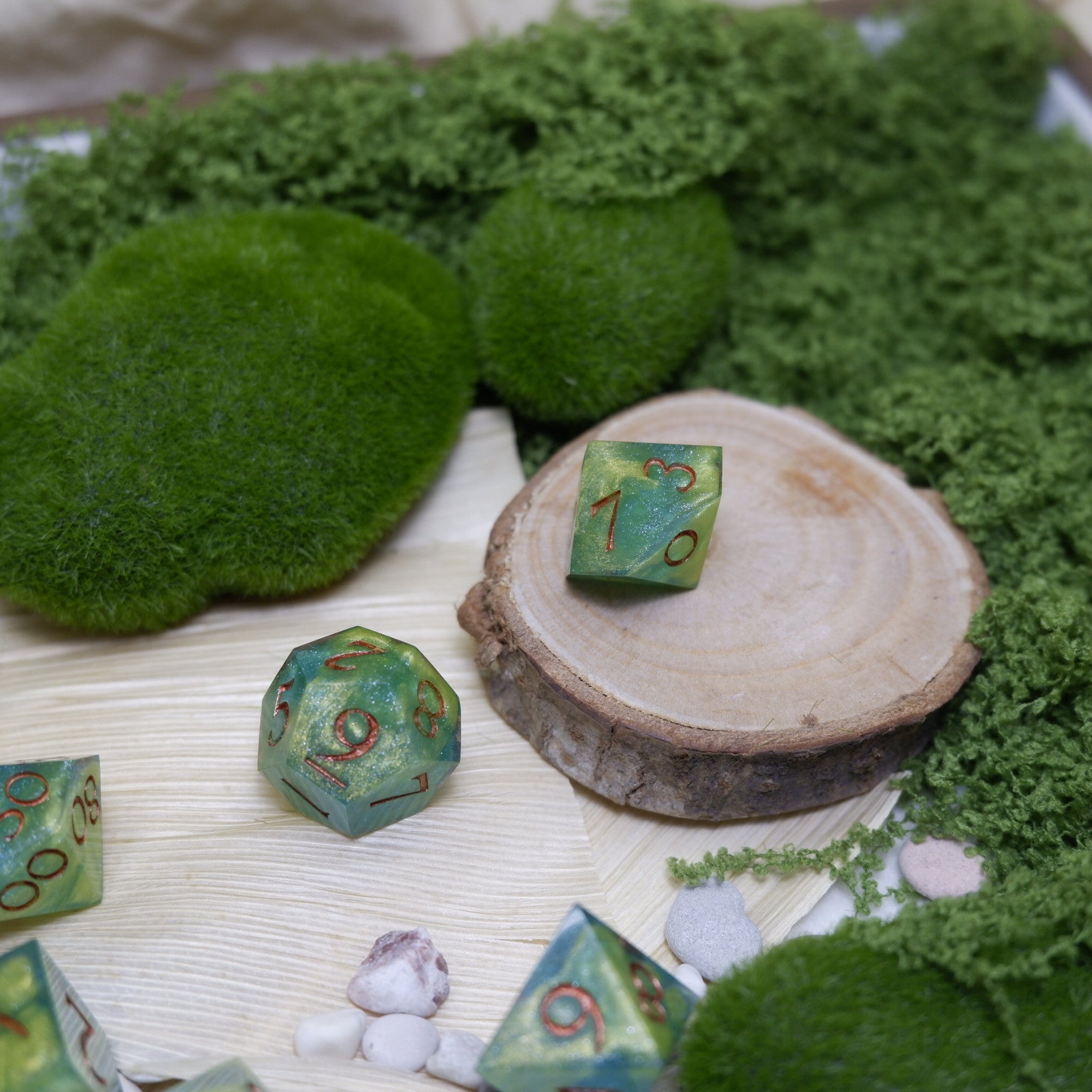 Radiant Grove Artisan Dice Set