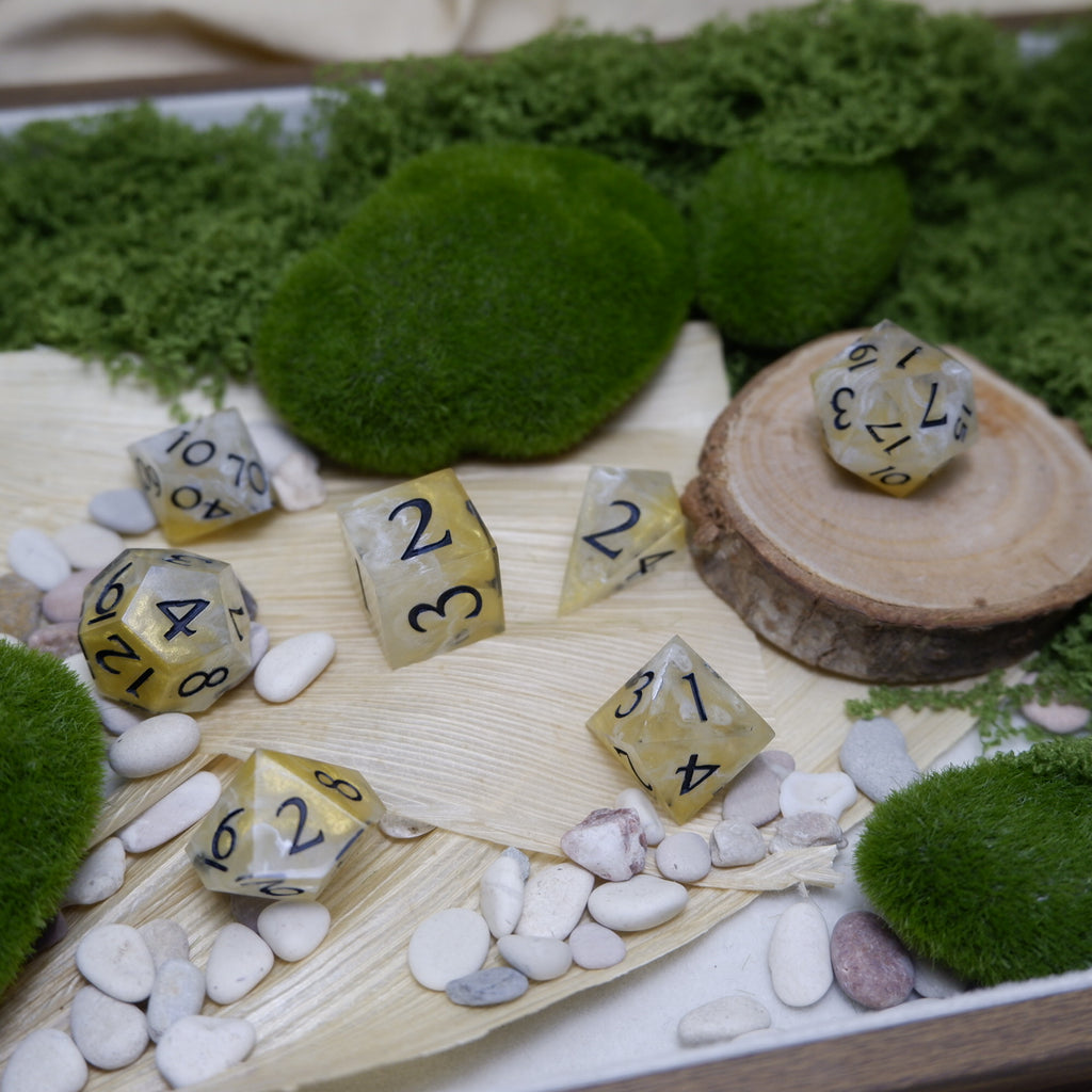 Solar Eclipse Artisan Dice Set