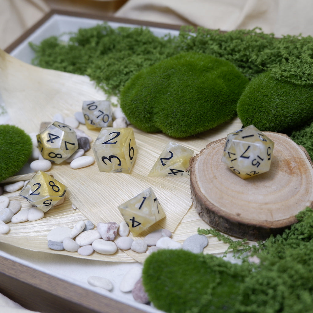 Solar Eclipse Artisan Dice Set