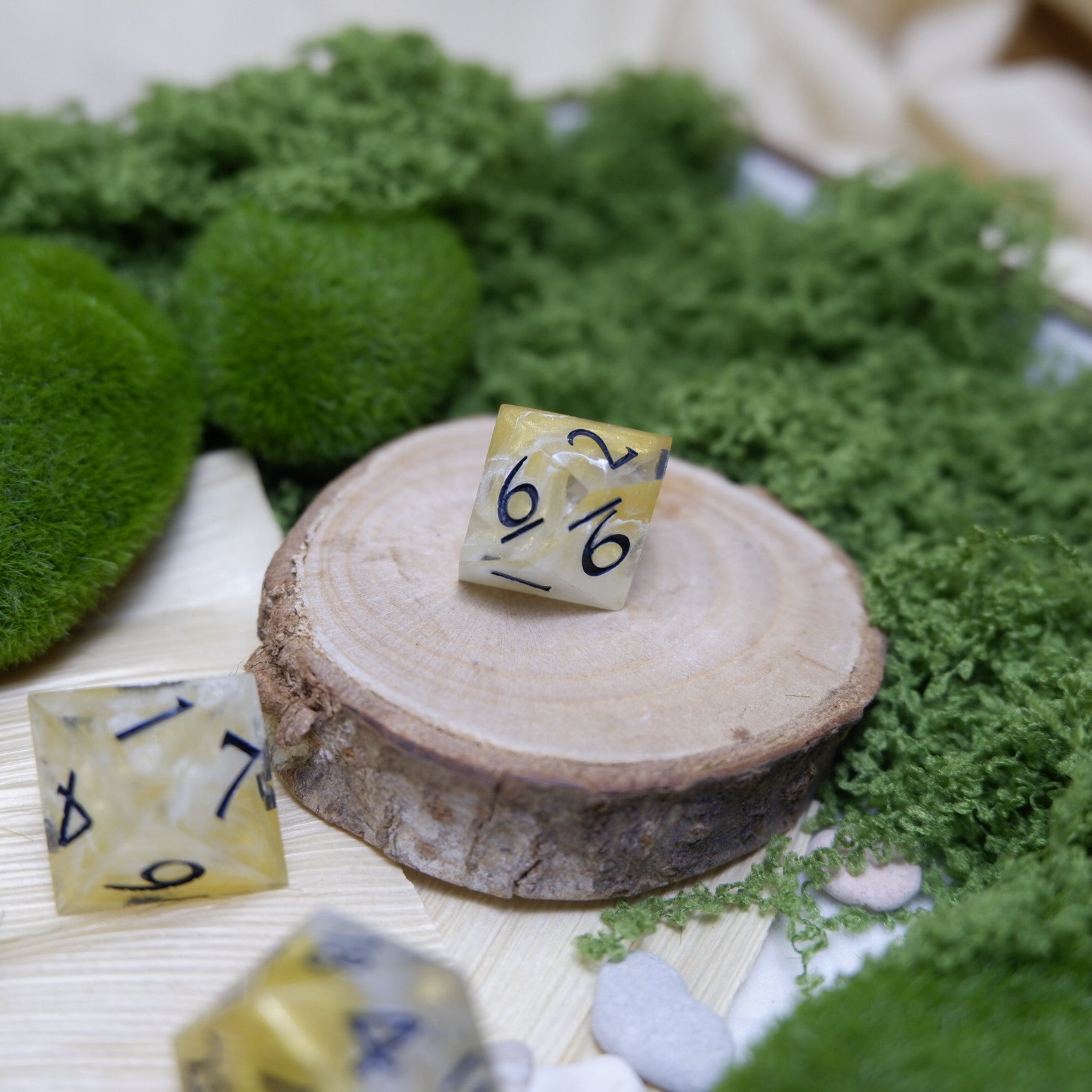 Solar Eclipse Artisan Dice Set
