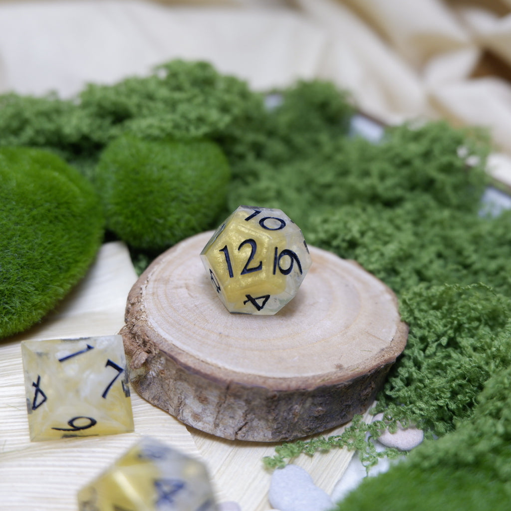 Solar Eclipse Artisan Dice Set