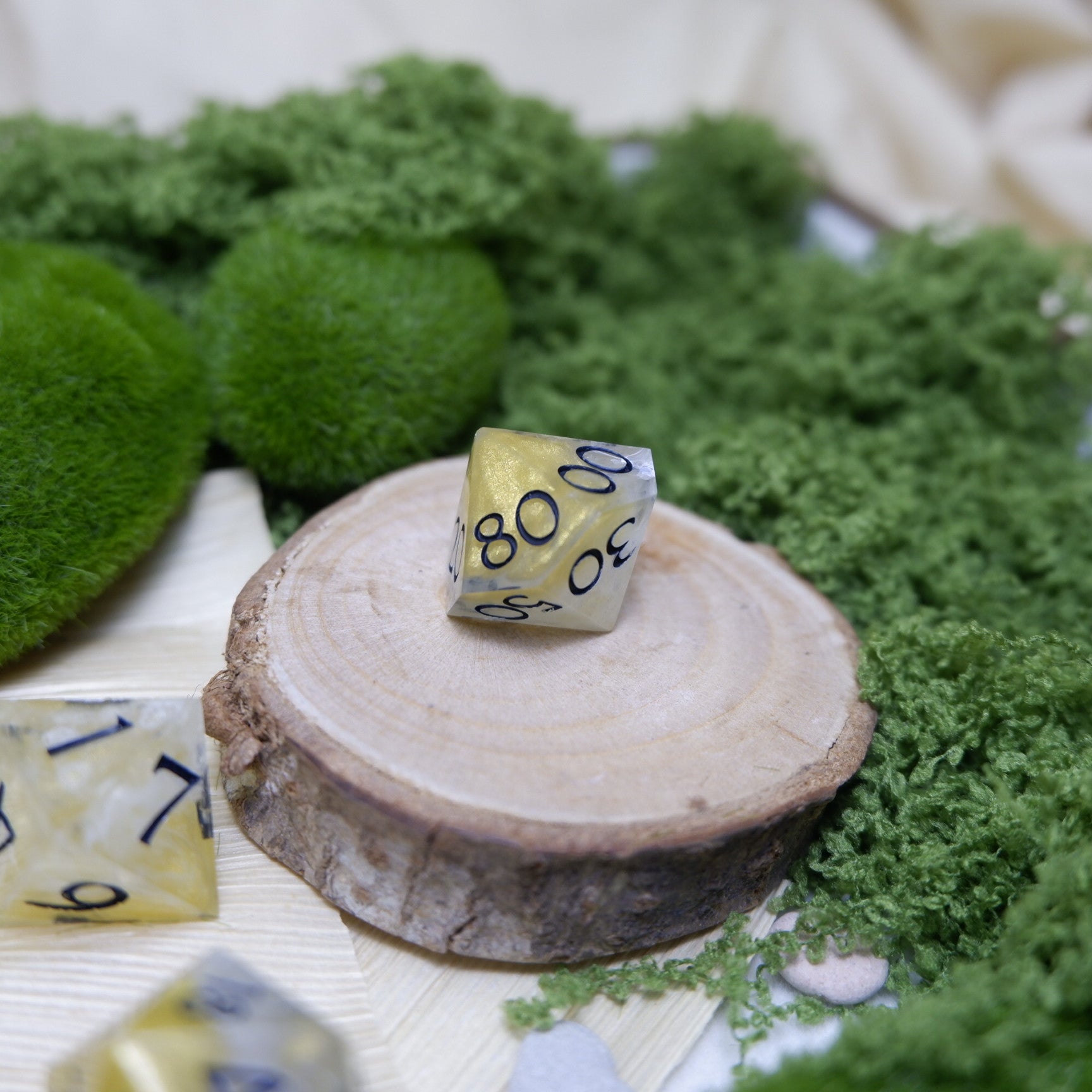 Solar Eclipse Artisan Dice Set