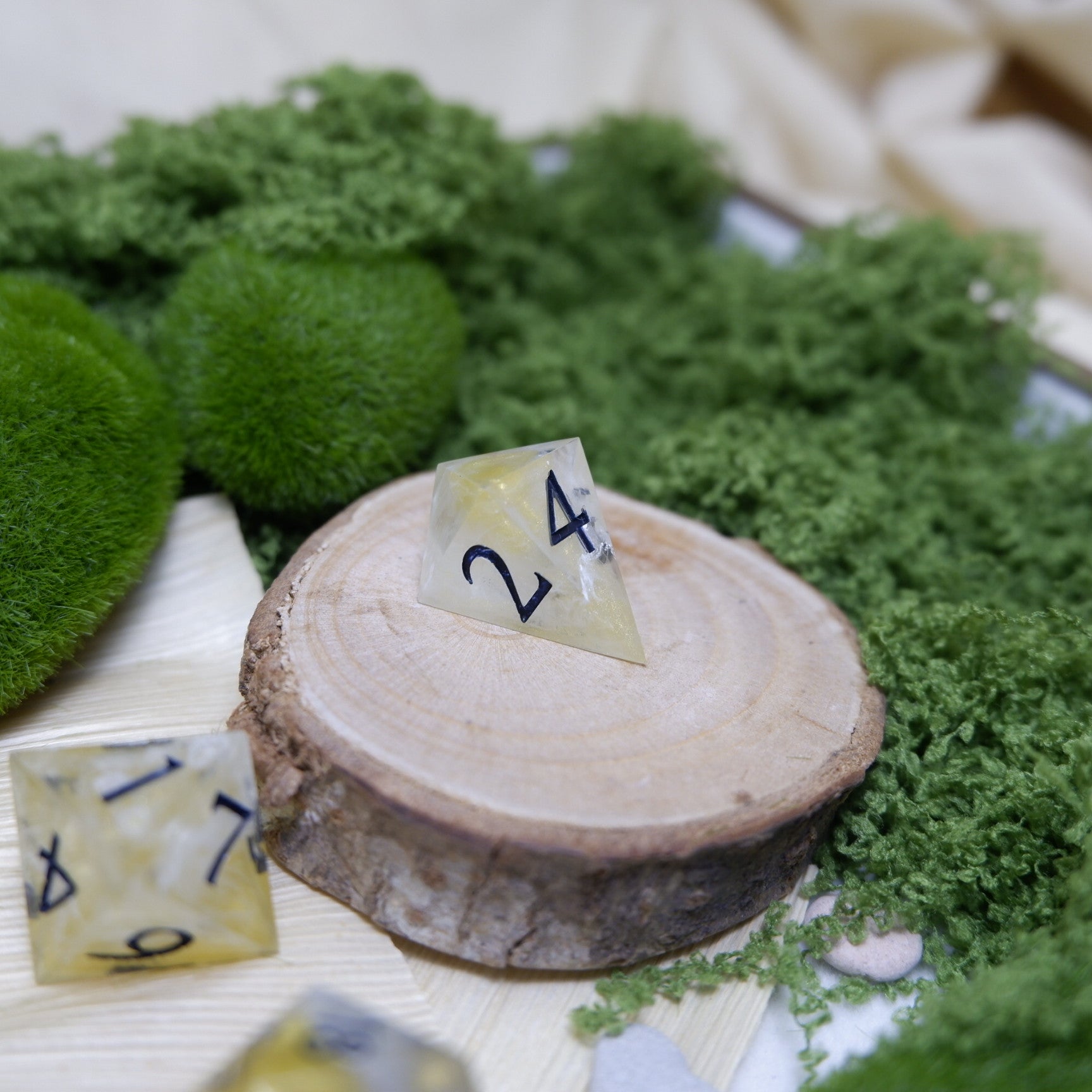 Solar Eclipse Artisan Dice Set
