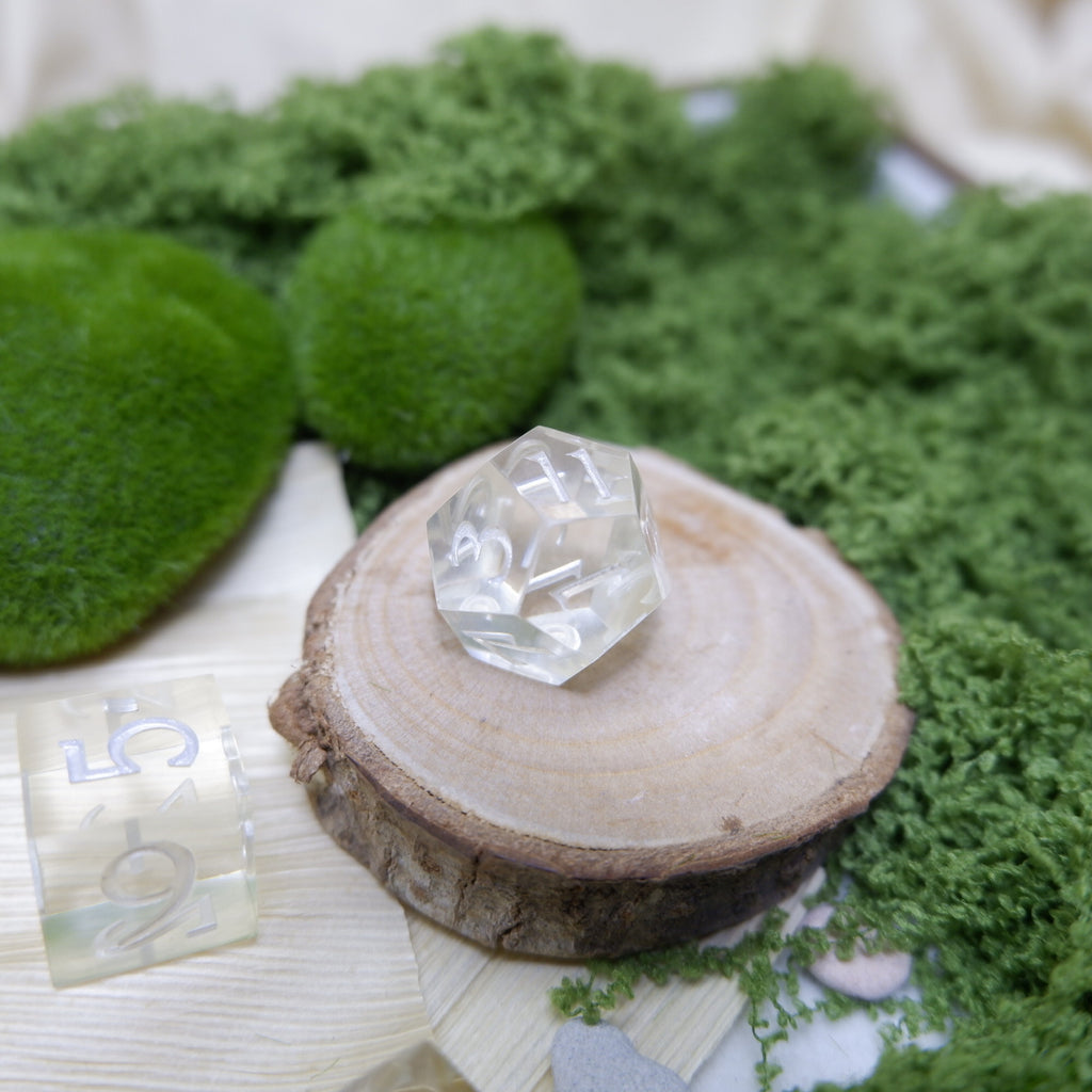 Pristine Silver Artisan Dice Set