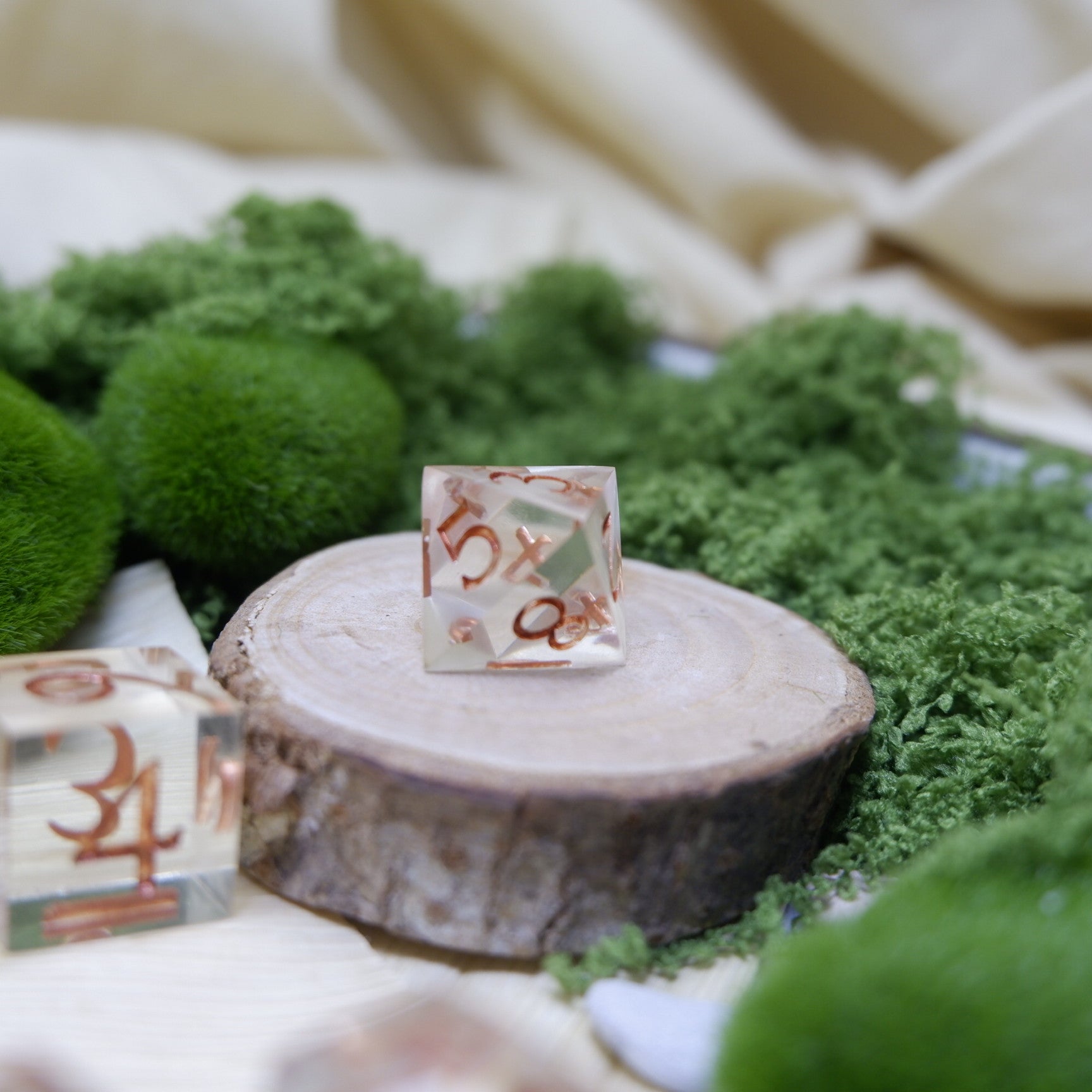 Pristine Copper Artisan Dice Set
