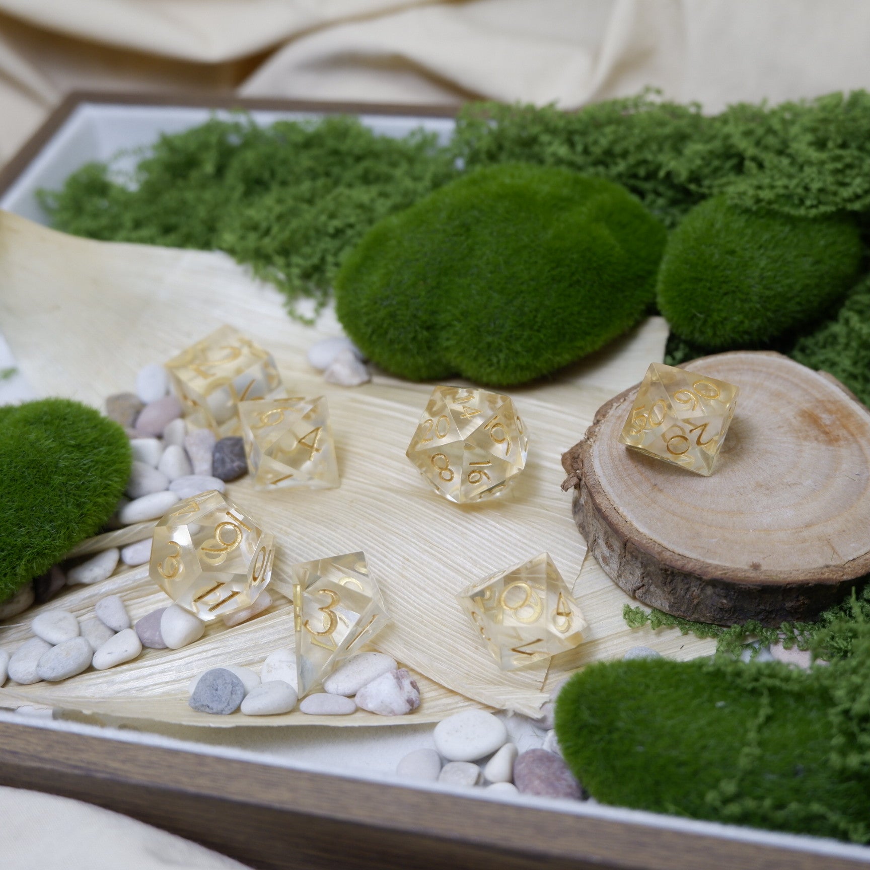 Pristine Gold Artisan Dice Set