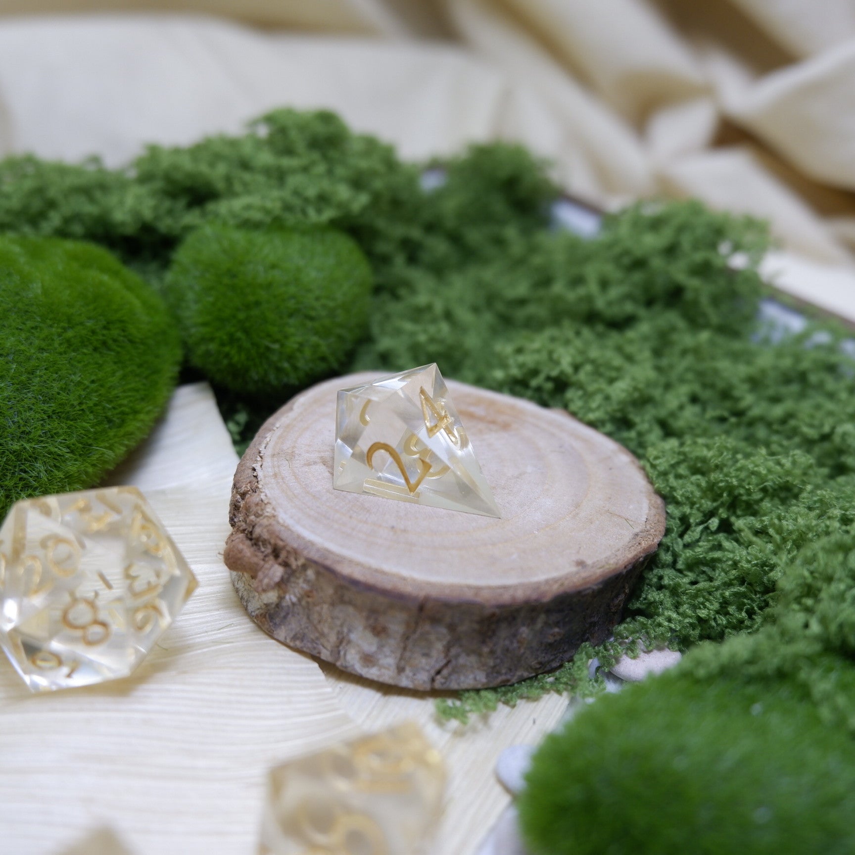 Pristine Gold Artisan Dice Set