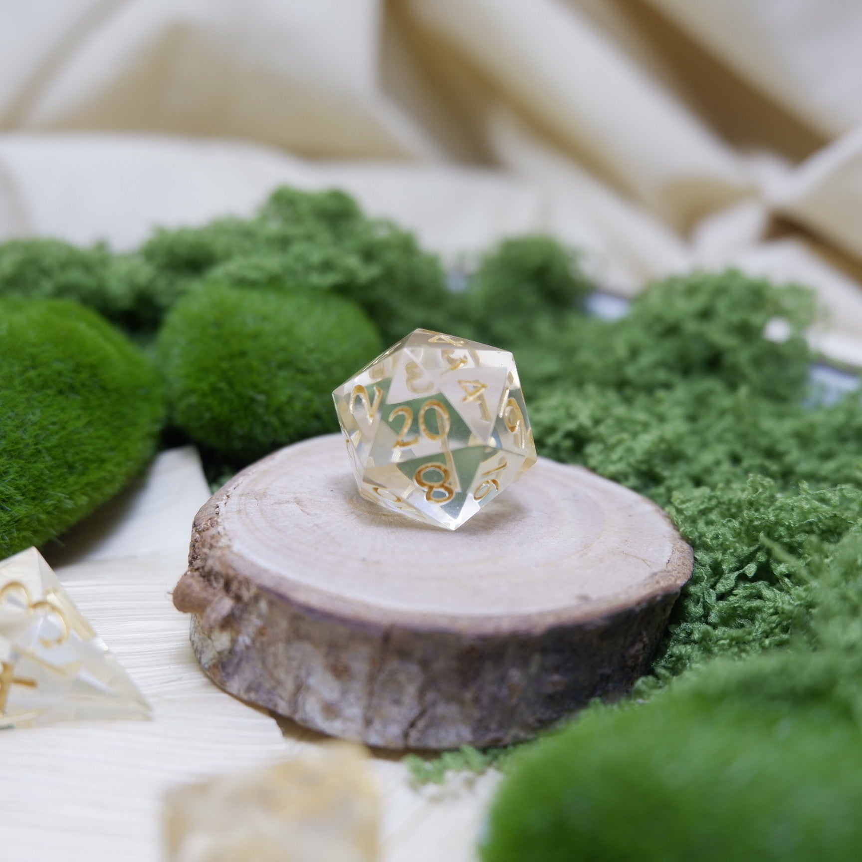 Pristine Gold Artisan Dice Set