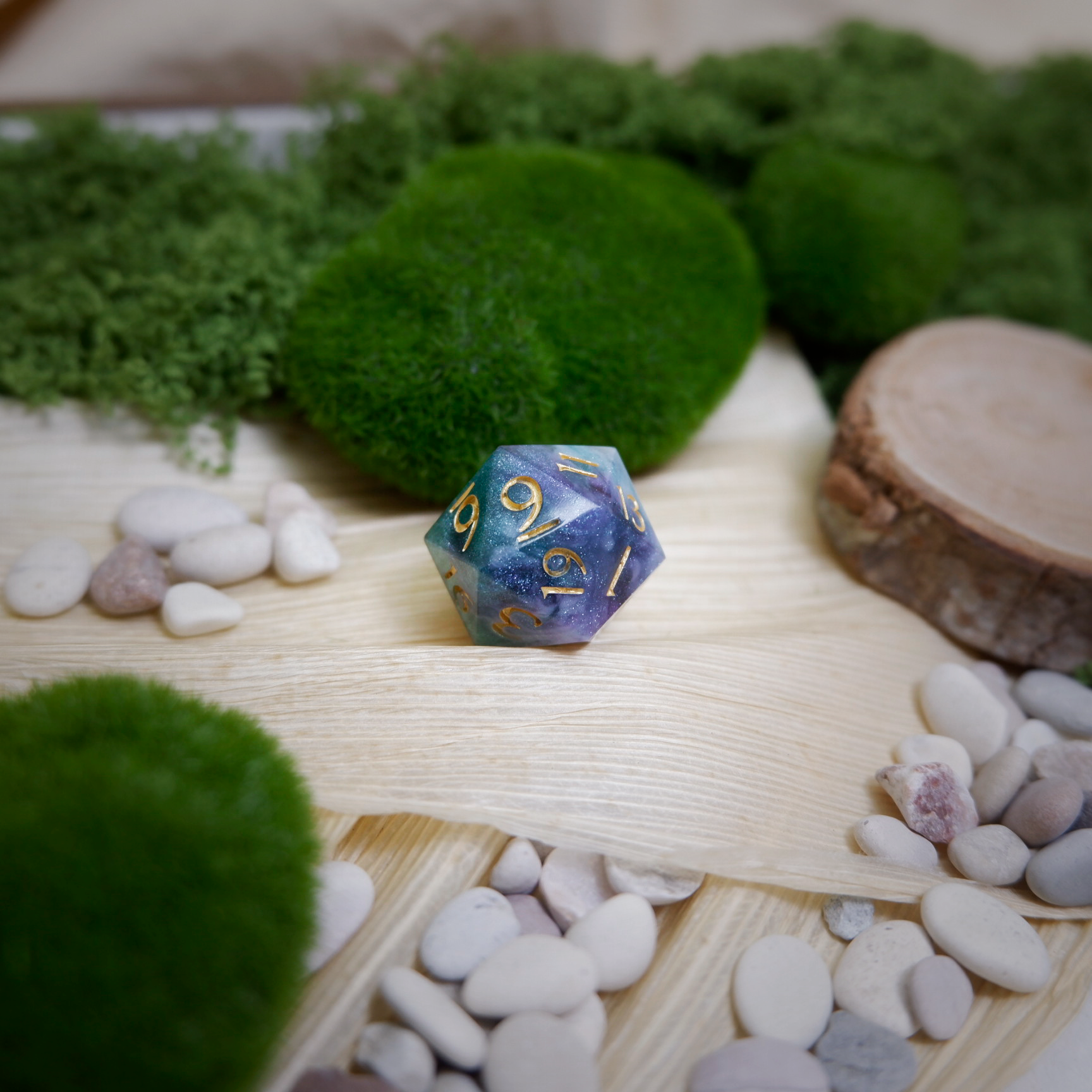 D20 Single Dice Darkforest Veil