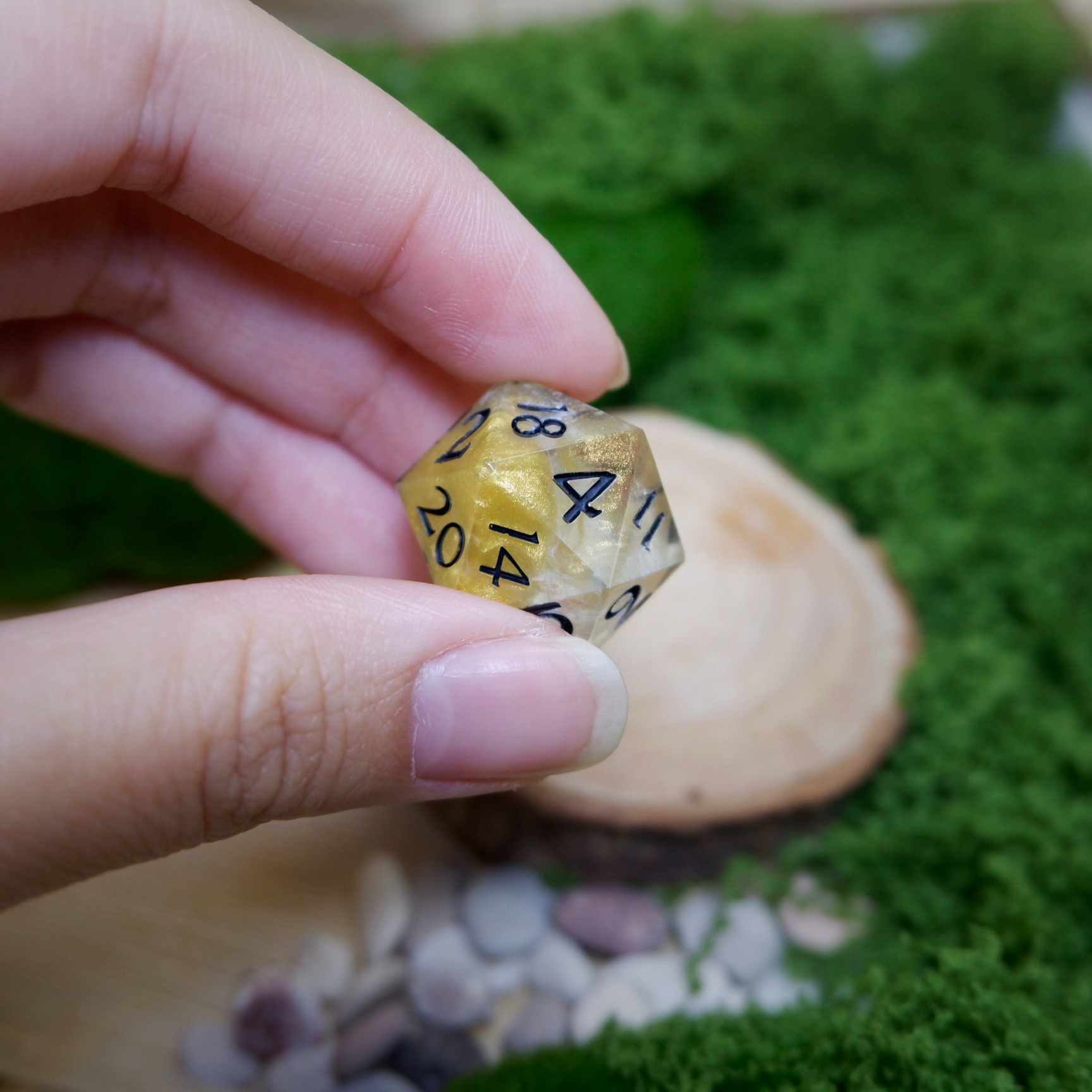 D20 Single Dice Solar Eclipse