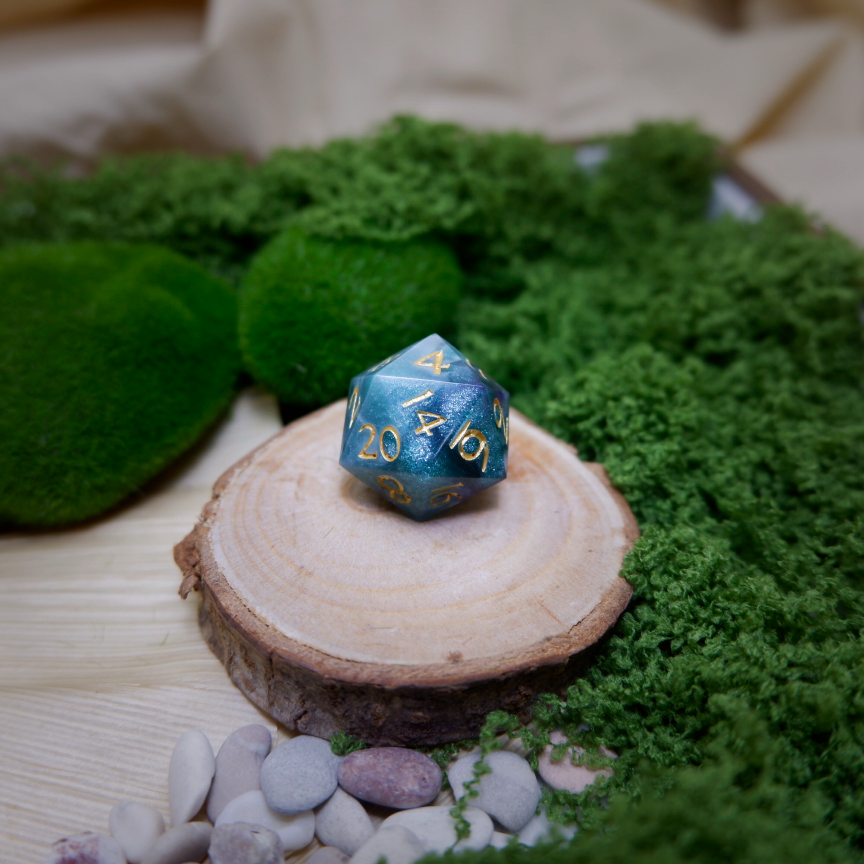 D20 Single Dice Darkforest Veil