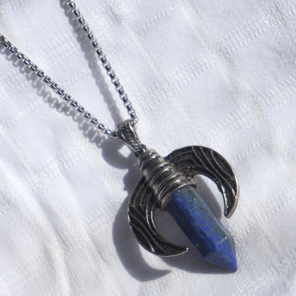 Large Pendant Titanium Necklace
